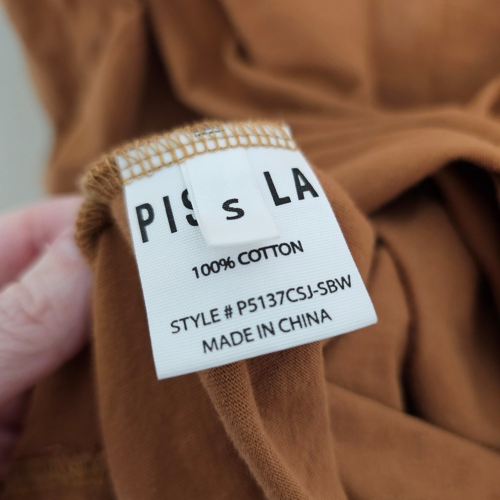 Pistola Trina Muscle Tee Rust Tan Brown Oversized T Shirt‎ Top Size Small - Picture 6 of 8